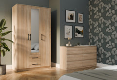 2-Szafa Romana 120 z Lustrem DĄB SONOMA-2