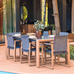 2-Zestaw Mebli Ogrodowych Jadalnianych DUISBURG dla 8 Osób Stół i 8 Foteli ANTRACYT / BRĄZOWY-2