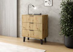 2-Komoda Scandi 3S SLIM DĄB ARTISAN-2