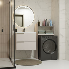 Bathroom Cabinet NINA NP CASHMERE for Washing Machine Shelf Column 2 Shelves for Bathroom