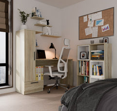 COSMO DESK + SHELF SET SONOMA OAK