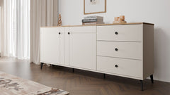 2-Komoda POINT 2D3S Kaszmir Beż Dąb Castello Szafka 3 Szuflady 2 Drzwi Salon-2