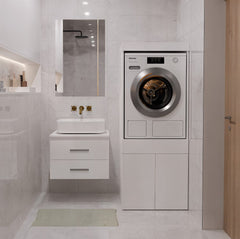 3-Szafka Łazienkowa Na Pralkę Lub Suszarkę POLA TWIN 1S BIAŁA Regał Szuflada-3