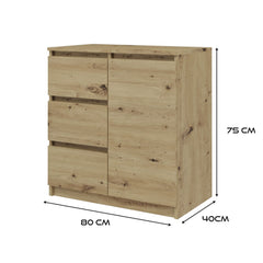 4-Komoda Malwa 1D3S DĄB ARTISAN-4