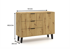 2-Komoda Scandi 1D3S SLIM DĄB ARTISAN-2