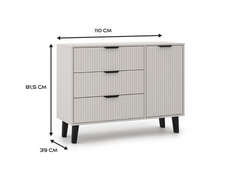 2-Komoda Scandi 1D3S SLIM KASZMIR BEŻ-2