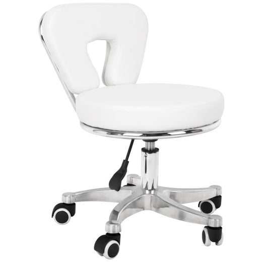 Taburete cosmético para pedicura 9266 blanco