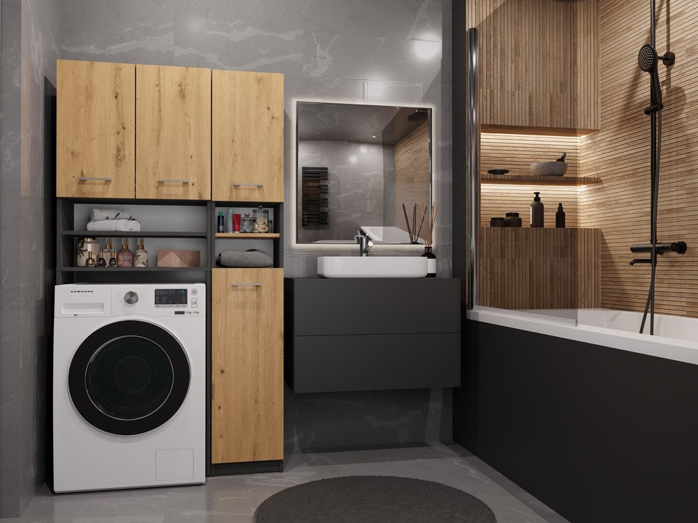 4-Zestaw łazienkowy MARPOL ANTRACYT DĄB ARTISAN-4