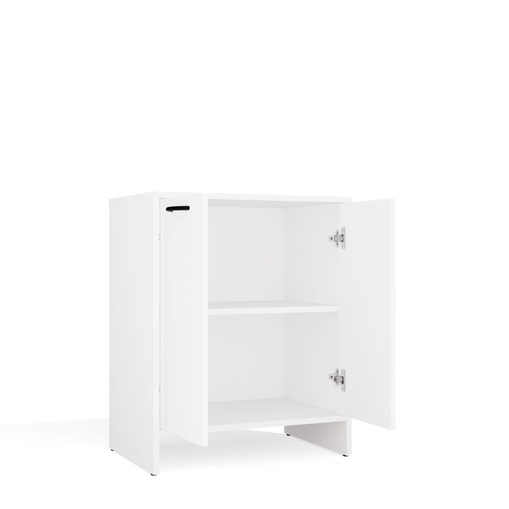 10-Szafka Łazienkowa NINA 2DUM BIAŁY 2 Drzwi Półki Regał Pod Umywalkę-10