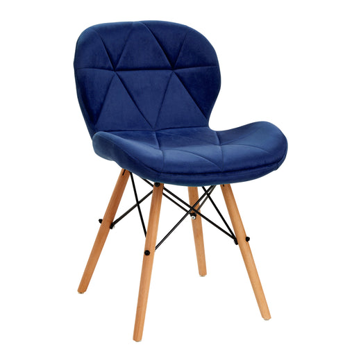 Sillón cosmético 4Rico QS-186 terciopelo azul marino 
