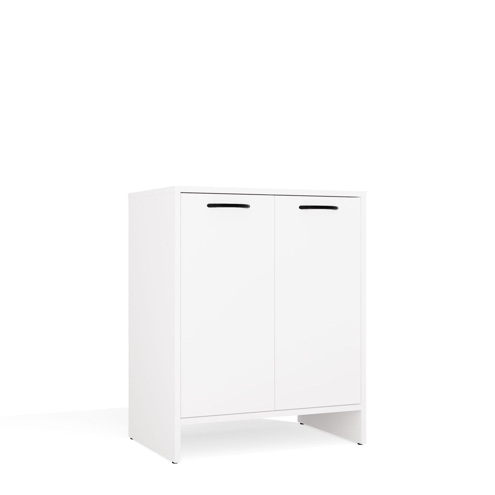 11-Szafka Łazienkowa NINA 2DUM BIAŁY 2 Drzwi Półki Regał Pod Umywalkę-11