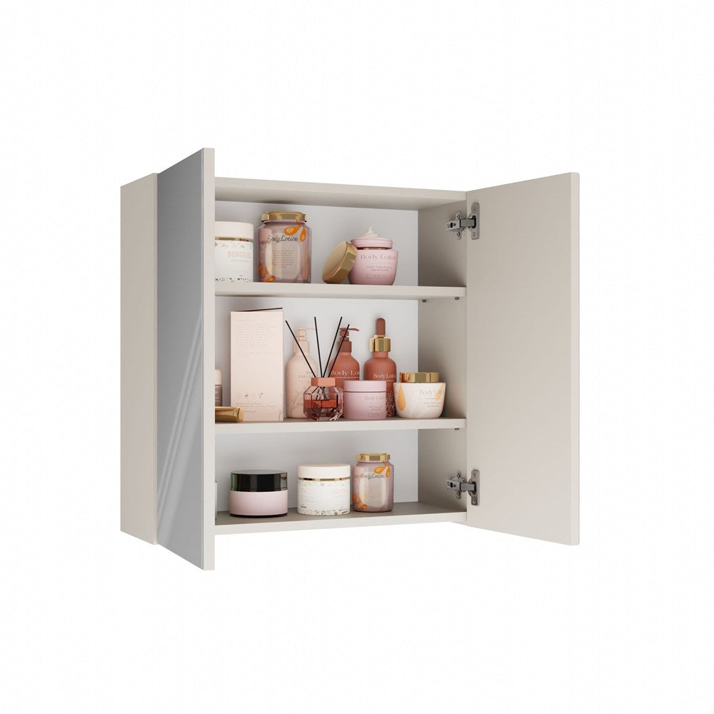 10-Szafka Łazienkowa Wisząca Z Lustrem Nad Umywalkę POLA 2DL 2 Drzwi KASZMIR-10