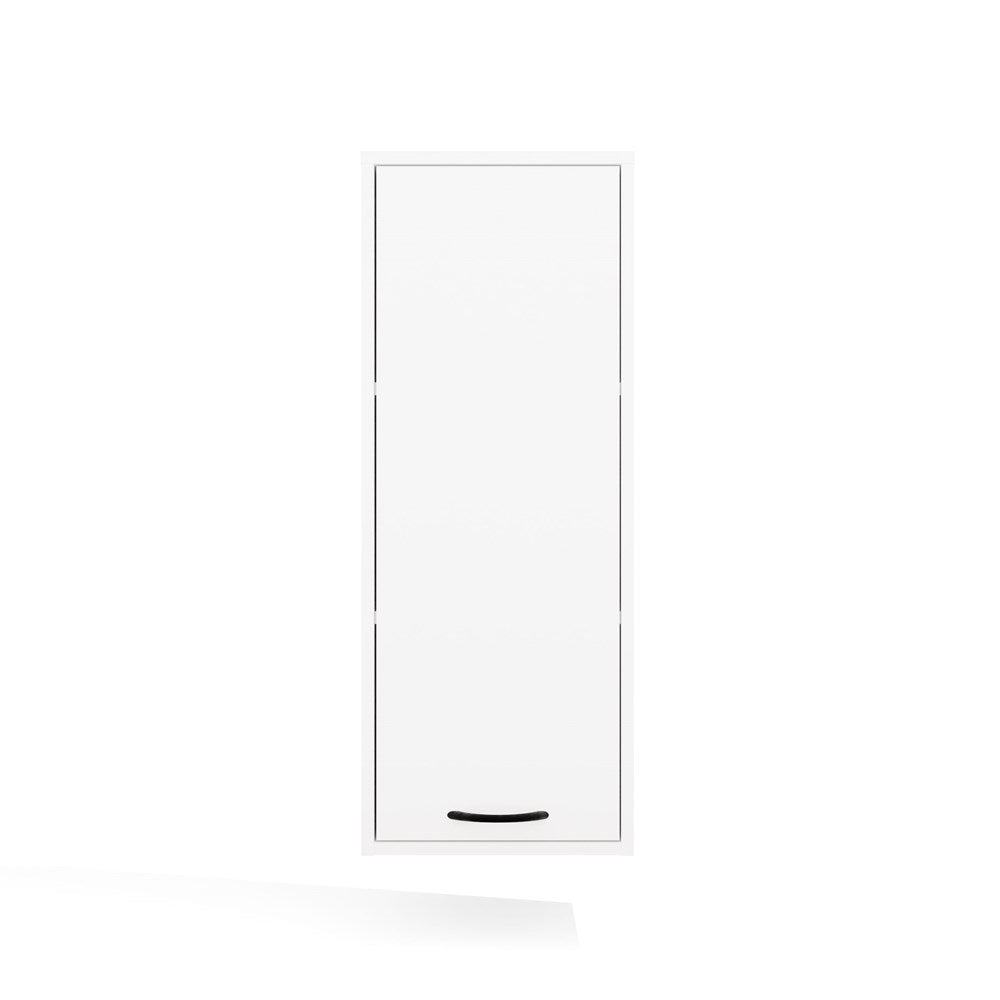 11-Szafka Łazienkowa Wisząca Regał NINA W1D BIAŁY Słupek 1 Drzwi 3 Półki-11