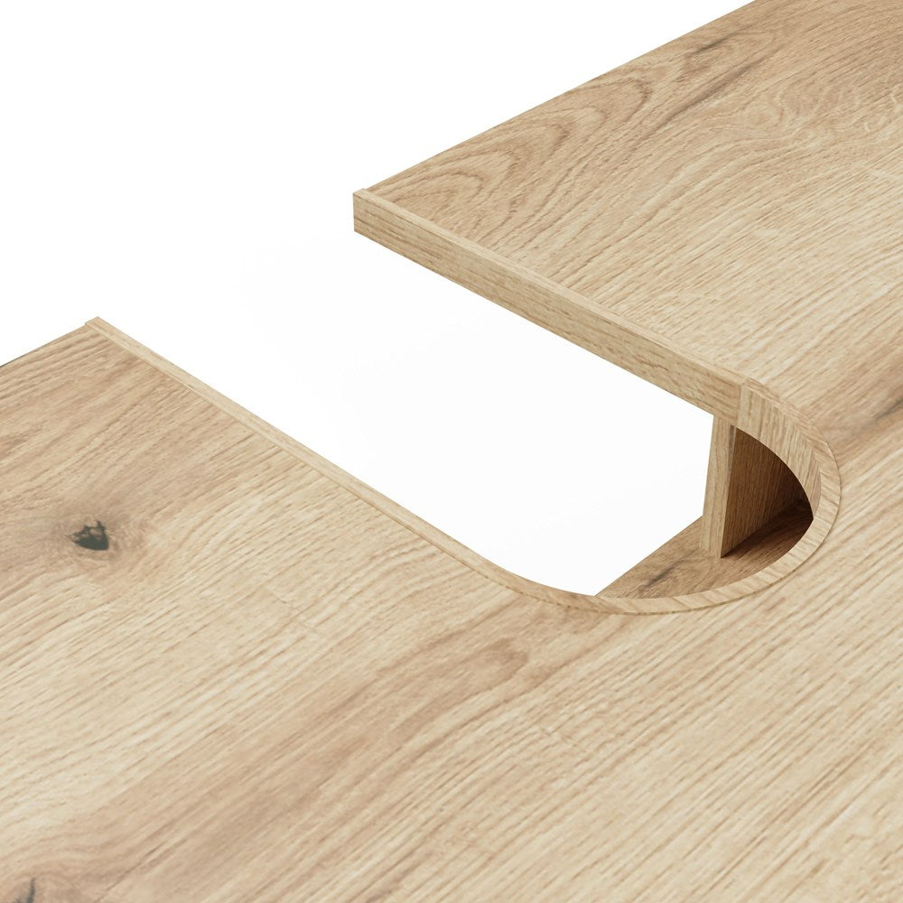 10-SZAFKA POD UMYWALKĘ TIGO 1D2S DĄB EVOKE 140 CM 2 SZUFLADY RYFLOWANY FRONT WISZĄCA-10