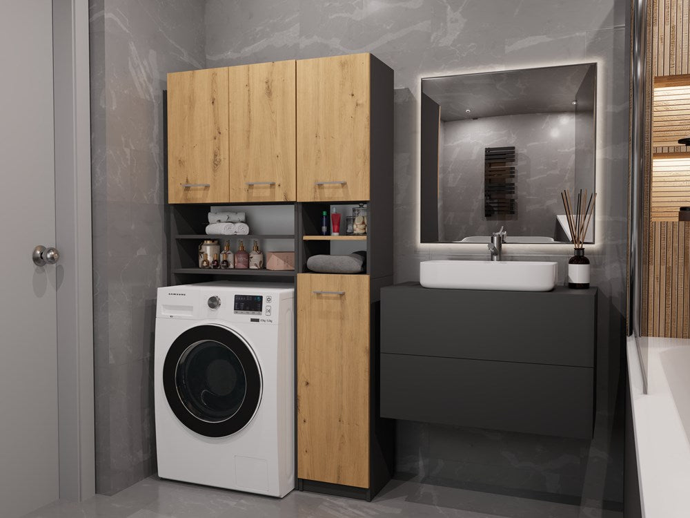 3-Zestaw łazienkowy MARPOL ANTRACYT DĄB ARTISAN-3