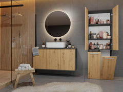Columna de baño Nel 1K/DD ANTRACITA ARTESANO