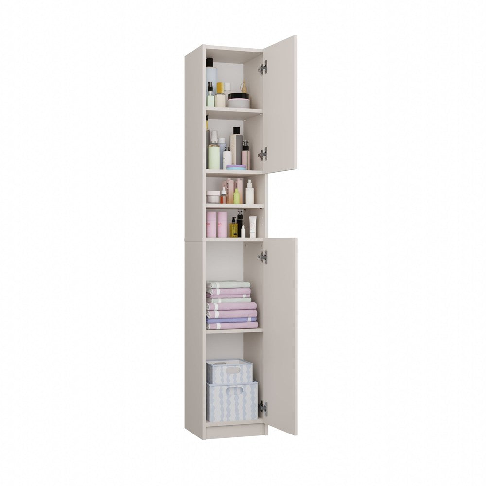 8-Szafka Łazienkowa Słupek 32 cm MARBELA 1.0 Regał Słupek 2 Drzwi KASZMIR BEŻ-8