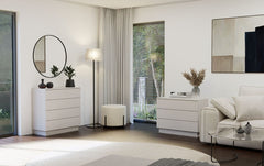 3-Komoda AMBER 3S Szafka 3 Szuflady Do Sypialni Salonu KASZMIR Beż-3