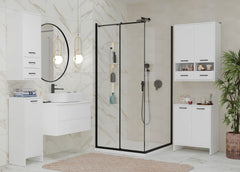 2-Szafka Łazienkowa NINA 2DUM BIAŁY 2 Drzwi Półki Regał Pod Umywalkę-2