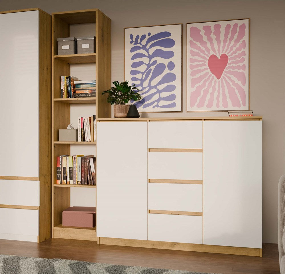 3-Komoda Malwa 2D4S 120 DĄB ARTISAN BIEL-3