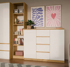 3-Komoda Malwa 2D4S 120 DĄB ARTISAN BIEL-3