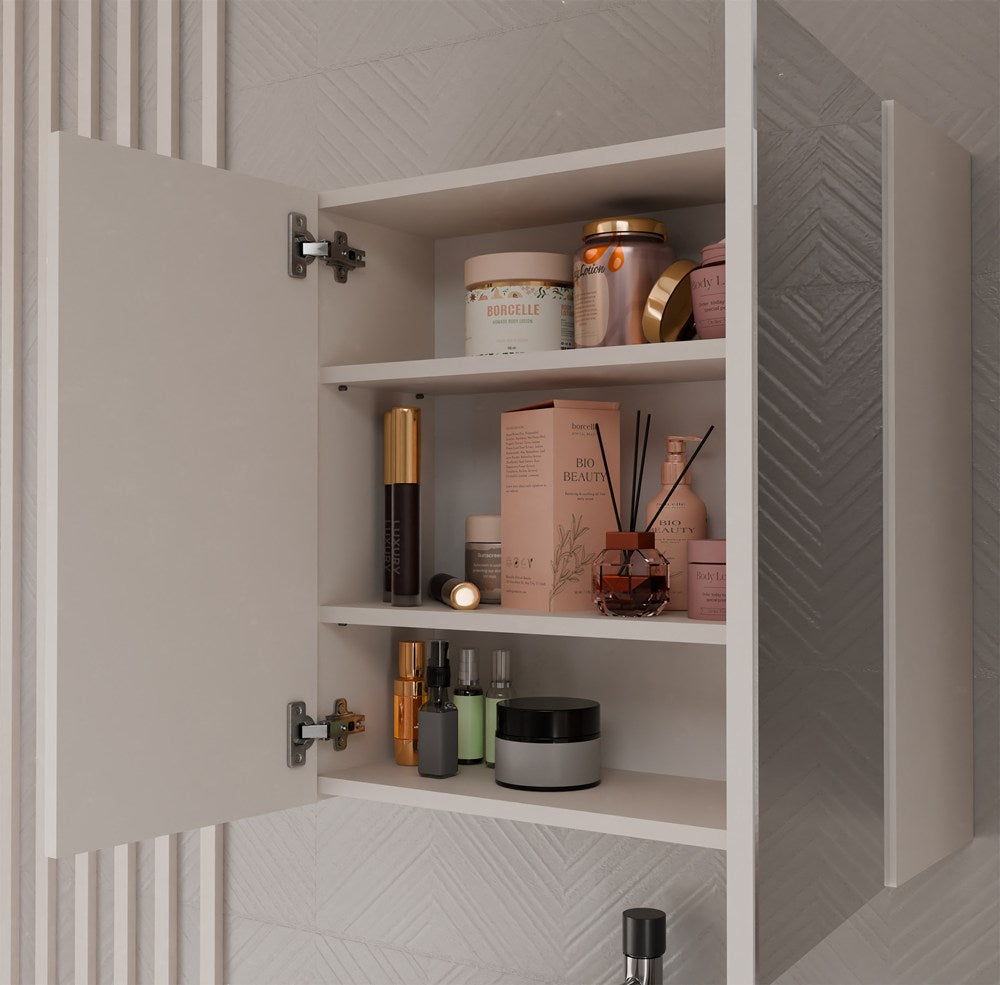 5-Szafka Łazienkowa Wisząca Z Lustrem Nad Umywalkę POLA 2DL 2 Drzwi KASZMIR-5