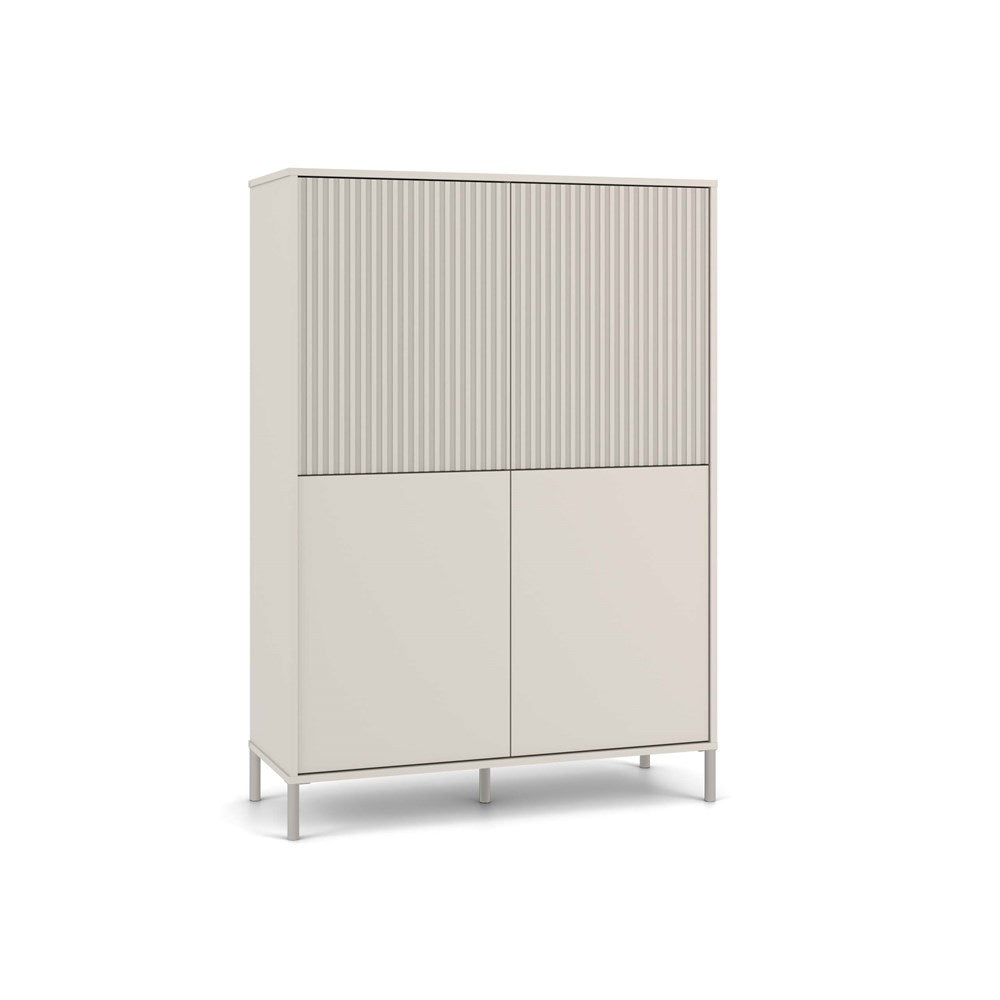 9-Witryna KAMARO 4DK SLIM/GŁADKI KASZMIR 4 Drzwi Lamele Front Ryflowany + Klasyczny-9