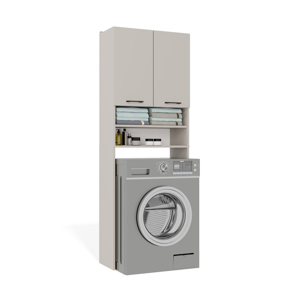 12-Szafka Łazienkowa na Pralkę POLA DK KASZMIR BEŻ Regał Słupek 180X64X30-12