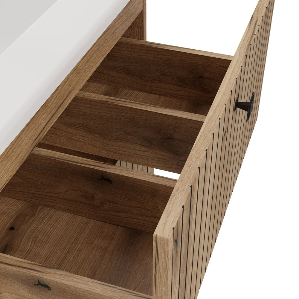 10-SZAFKA POD UMYWALKĘ TIGO 60 2S DĄB EVOKE RYFLOWANY FRONT + UMYWALKA-10