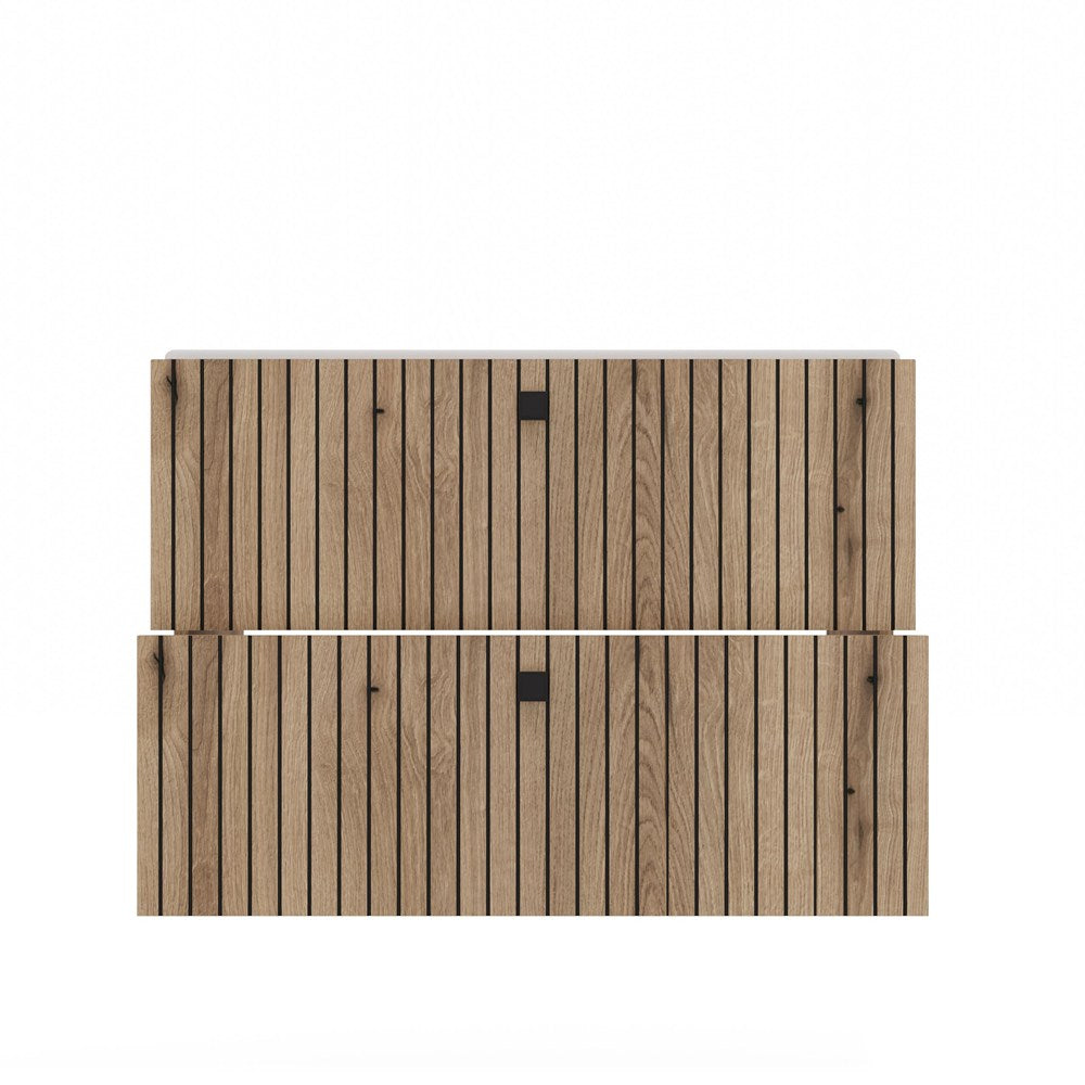 15-SZAFKA POD UMYWALKĘ TIGO 80 2S DĄB EVOKE RYFLOWANY FRONT + UMYWALKA-15