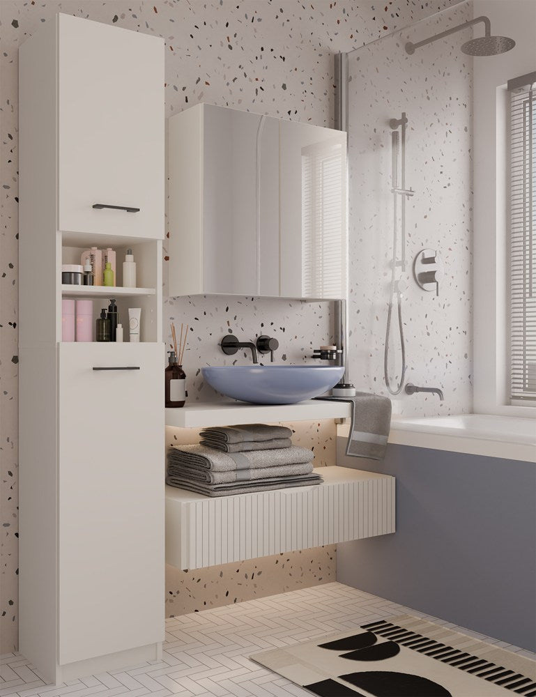 6-Szafka Łazienkowa Wisząca Z Lustrem Nad Umywalkę POLA 2DL 2 Drzwi KASZMIR-6