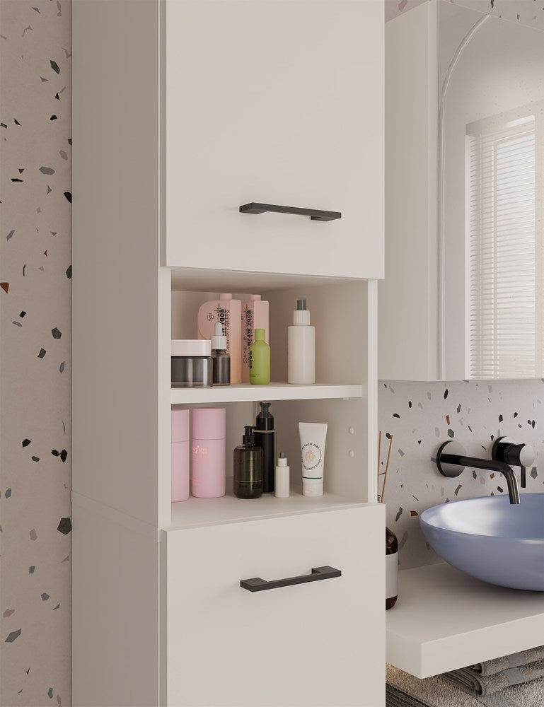 6-Szafka Łazienkowa Słupek 32 cm MARBELA 1.0 Regał Słupek 2 Drzwi KASZMIR BEŻ-6