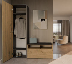 3-Szafa DUO ANTRACYT DĄB ARTISAN-3