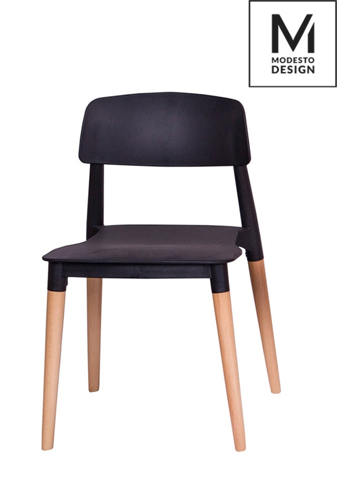 MODESTO ECCO chair black - polypropylene, beech base