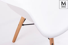 MODESTO DAW DSW armchair white - polypropylene, beech legs