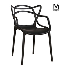 MODESTO set of 2 HILO chairs, black - polypropylene