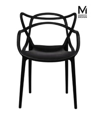 MODESTO set of 2 HILO chairs, black - polypropylene
