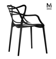 MODESTO set of 2 HILO chairs, black - polypropylene