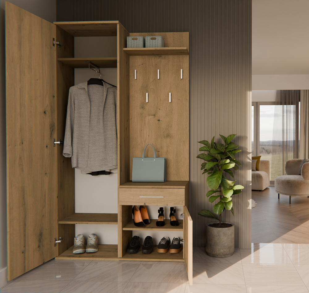 2-Garderoba DUO DĄB ARTISAN-2