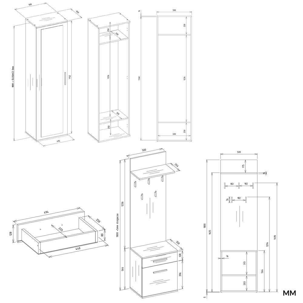 6-Garderoba DUO ANTRACYT ARTISAN-6