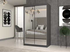 Armario IGA 120/A ANTRACITA 2 Espejos para Dormitorio Pasillo