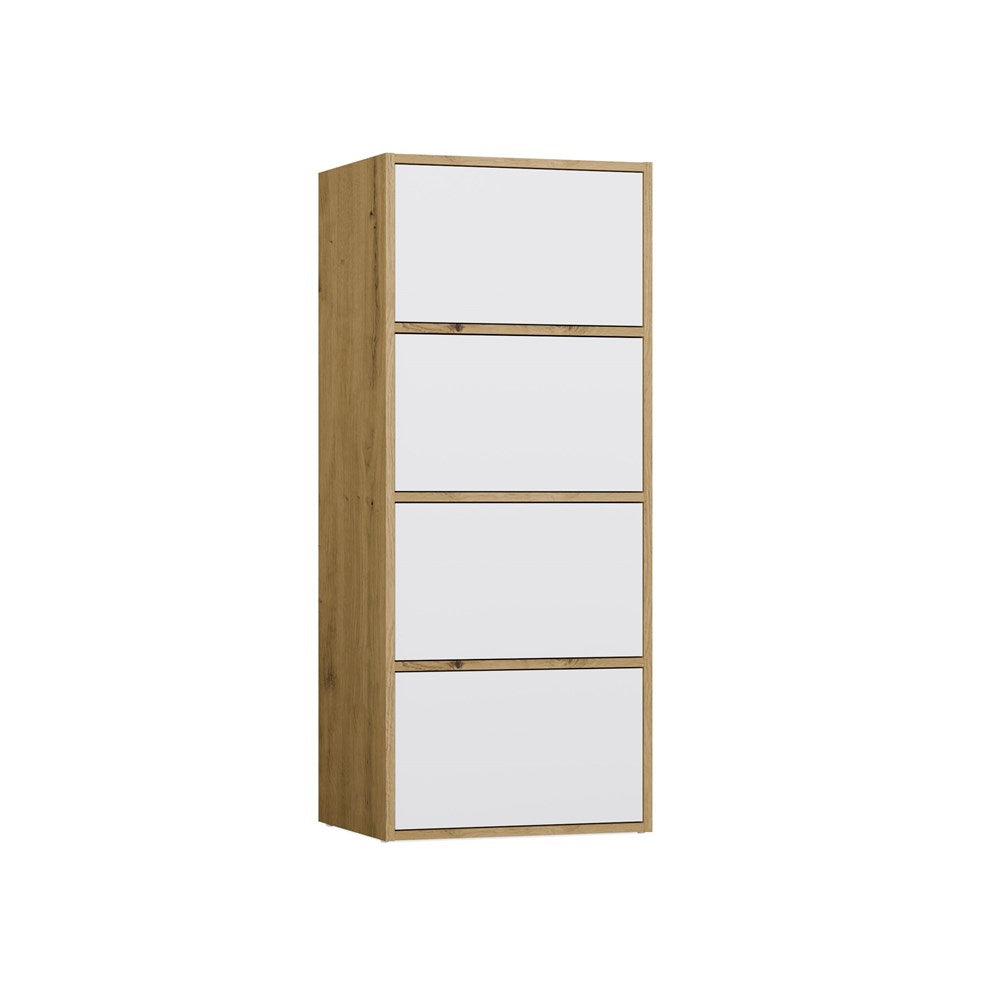 9-Komoda ALMA Front BIEL Korpus DĄB ARTISAN-9