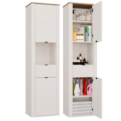 Bathroom Cabinet CORDOBA 2D1S CASHMERE OAK CASTELLO Wall-Mounted Column Drawer