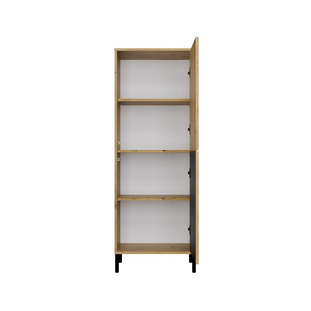 5-Witryna KAMARO 2DK SLIM/GŁADKI DĄB ARTISAN Lamele Front Ryflowany + Klasyczny-5