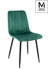 MODESTO LARA chair green - velvet, metal