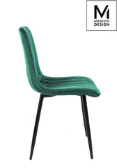 MODESTO LARA chair green - velvet, metal