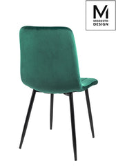 MODESTO LARA chair green - velvet, metal
