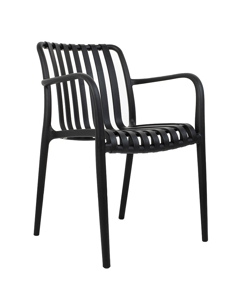 MODESTO STRIPS ARM chair black