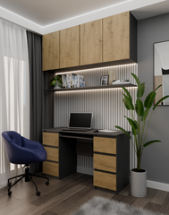 2-Biurko KUBA ANTRACYT DĄB ARTISAN-2
