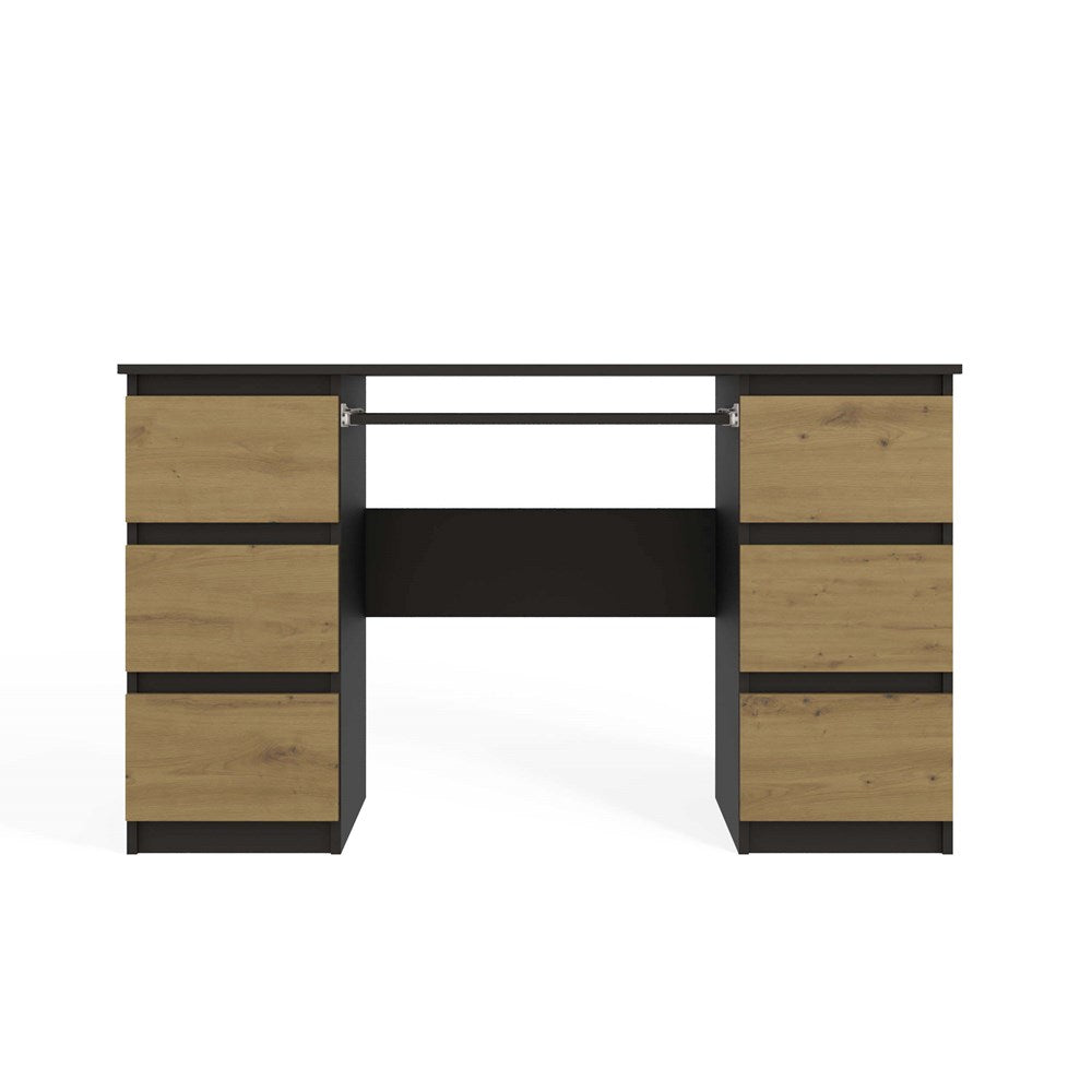 5-Biurko KUBA ANTRACYT DĄB ARTISAN-5